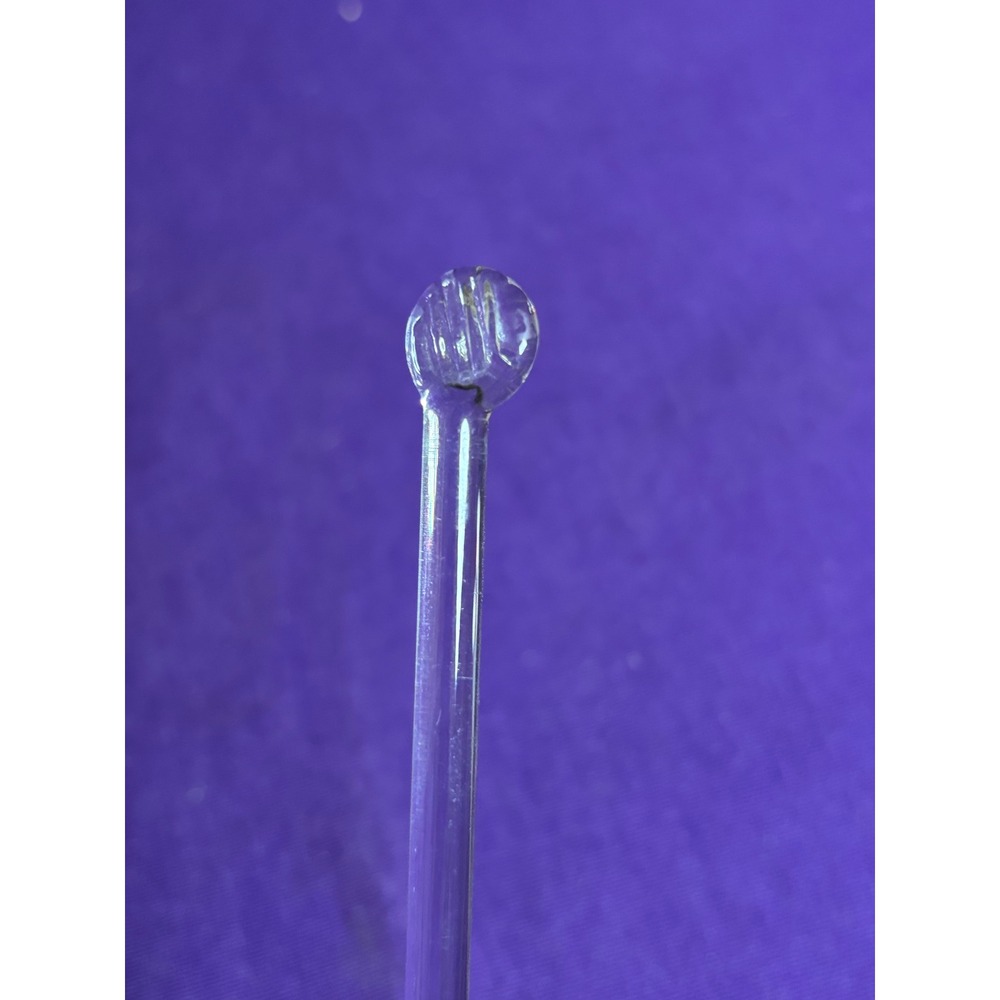 Set of 7 Unique Glass Cocktail Stirrers Swizzle Stick Parrot Dice Barware VTg - Picture 7 of 7